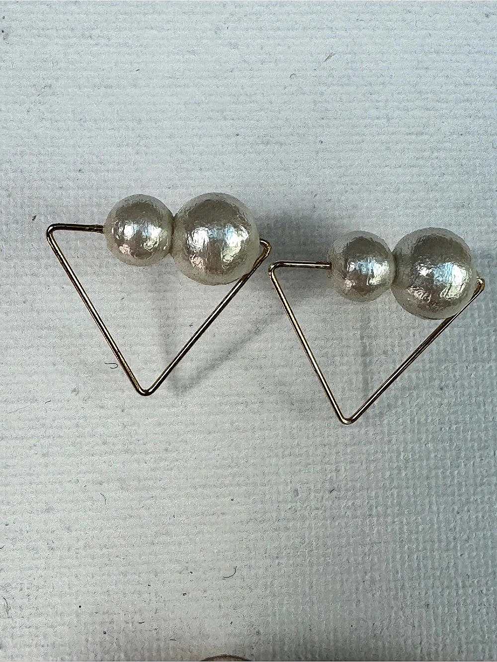 Geometric Gold & Silver Drop Earrings Like New - Handcrafted Unique One of a Kin